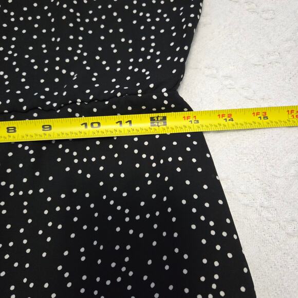 Mi Ami milkmaid polka dot smocked dress dark fairycore Dark Coquette Size Small - Picture 4 of 8